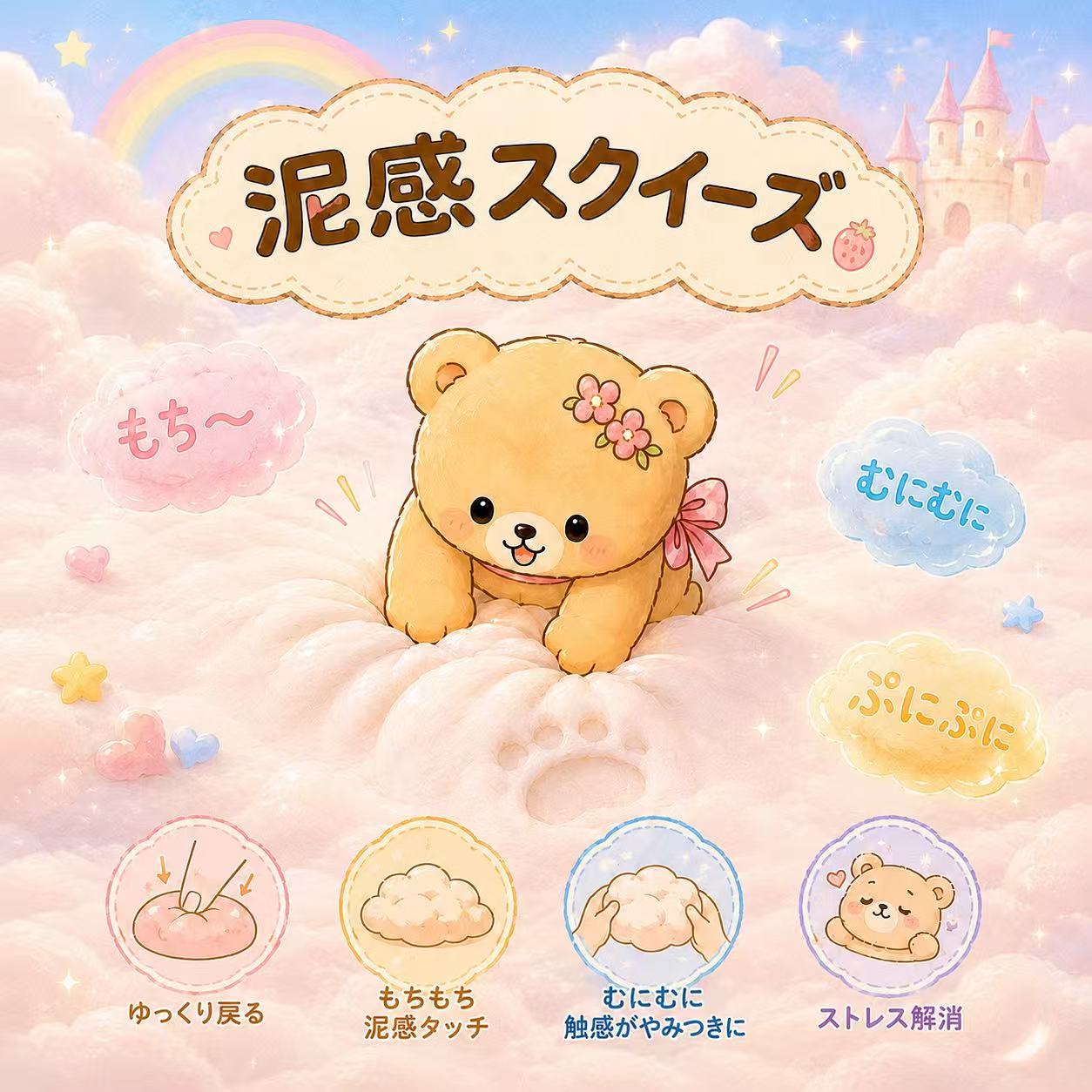 泥感うさぎスクイーズ – MofuMofu Room